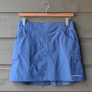 Eddie Bauer Dark Blue Cargo Skort Size Small Hiking Outdoors Travel Stretch